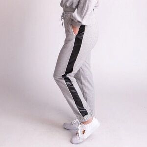 NWOT JUSTINE FAUX LEATHER CONTRAST JOGGER